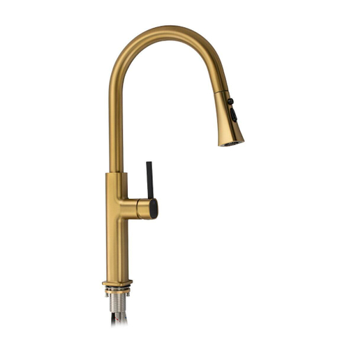 Смеситель для кухни MAGNUS вытяжной матовое ЗОЛОТО 8237