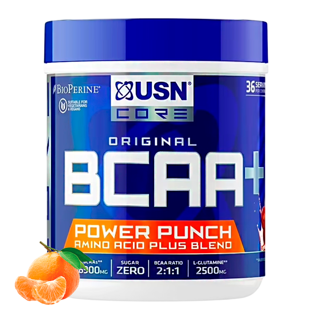 USN BCAA + Power Punch 400 г , БСАА Аминокислоты