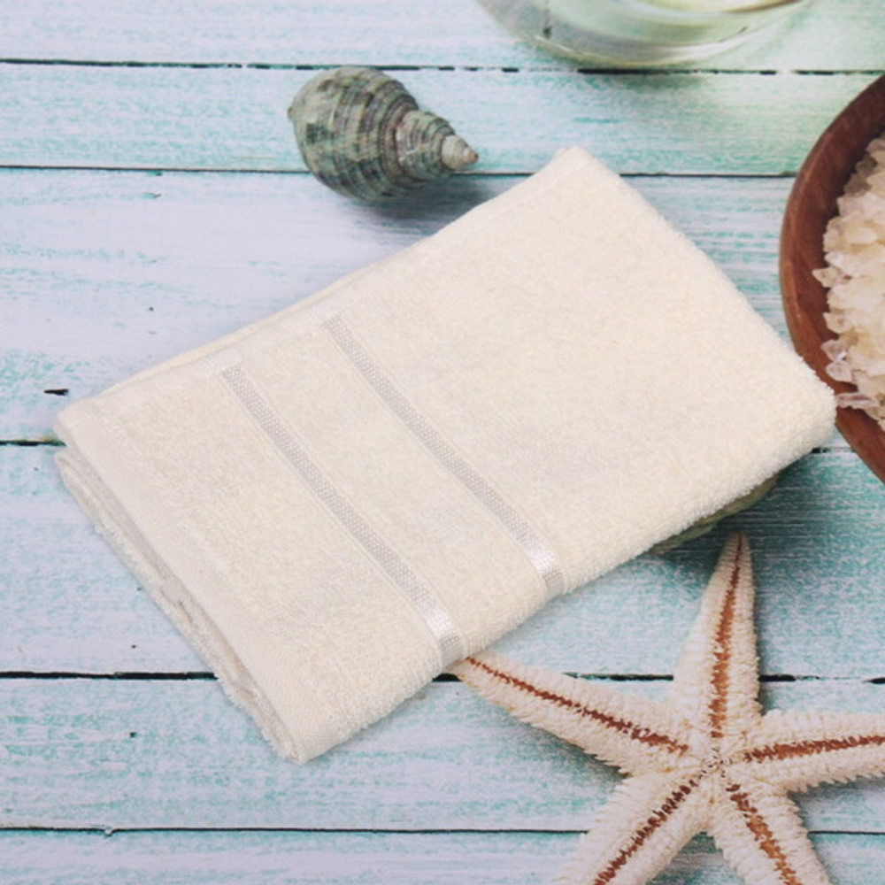 Полотенце махровое 30*60см «LUNA» цвет бежевый 01020 плотность 360гр/м2