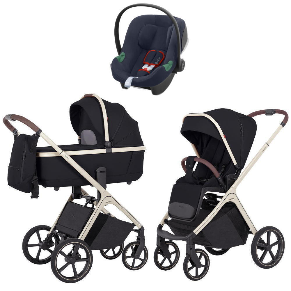 Коляска Carrello Vector CRL-6550 и автокресло Cybex Aton B2 Bay Blue 3 в 1 Pearl Black
