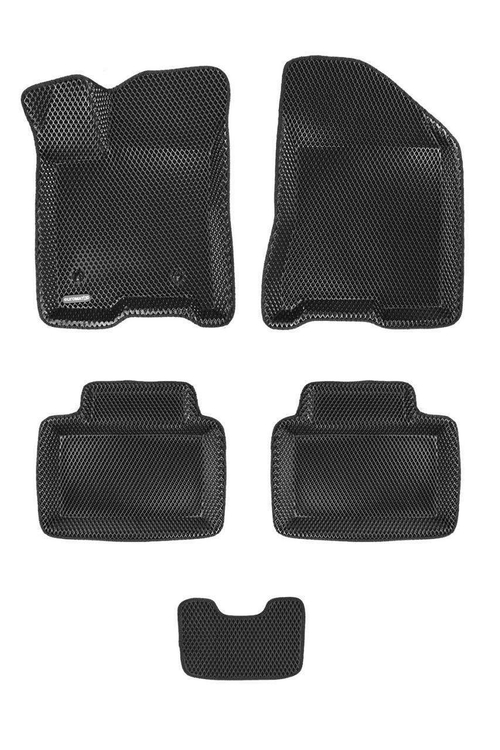 Коврики салона для LADA Vesta (2015-) Euromat 3D EVA черные Арт EM3DEVA-005308