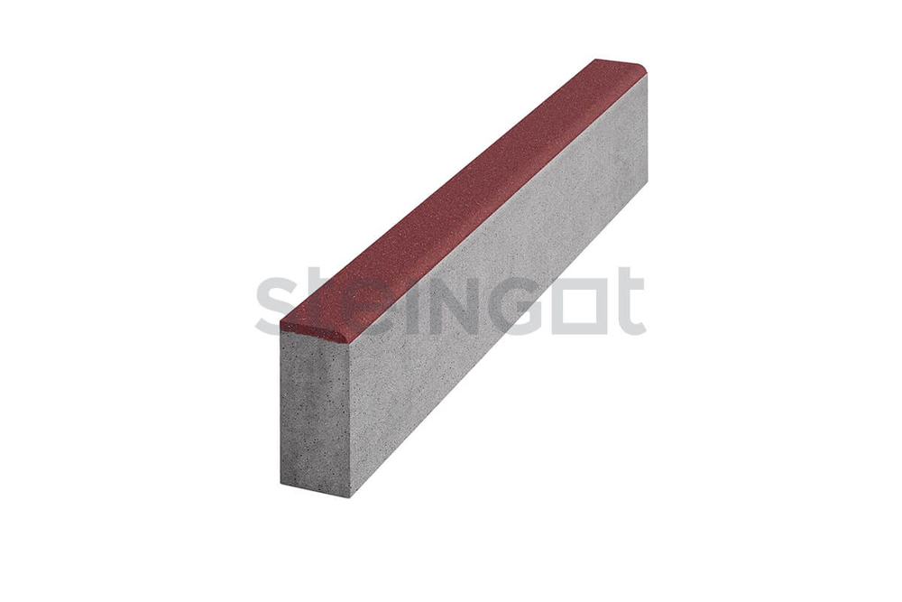 Бордюр Садовый 1000*200*80 Темно-красный