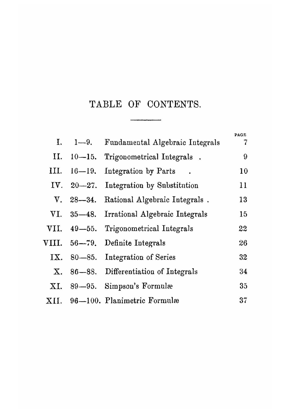 Elementary integrals a short table | Thomas John I'Anson Bromwich