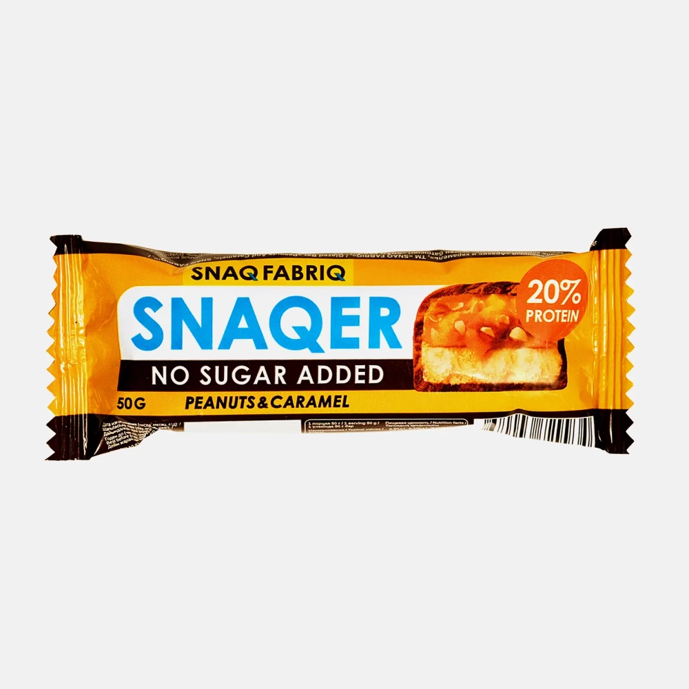 Батончик Snaq Fabriq Арахис и карамель глазированный 50г
