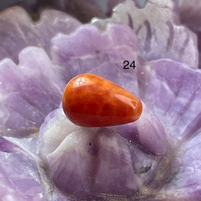 54625  Агат огненный Бусина капля 8*12мм