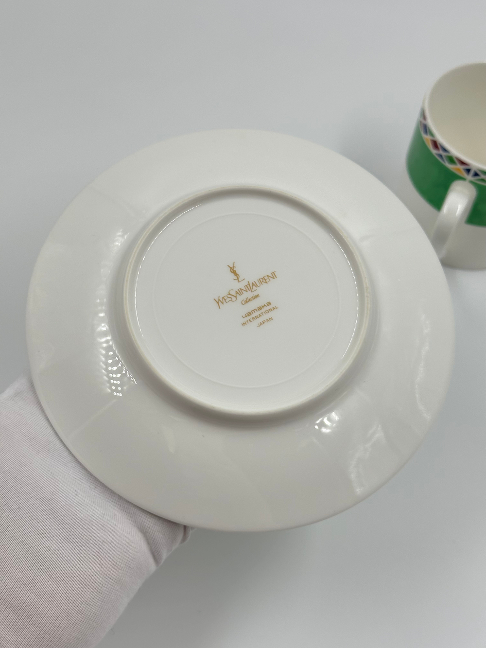 Кофейная пара зелёная Yves Saint Laurent by Yamaka