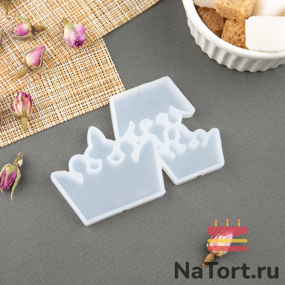 Силиконовая форма для леденцов «Короны 3 размера»