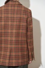 ПИДЖАК В КЛЕТКУ ШОКОЛАД|ОРАНЖЕВЫЙ