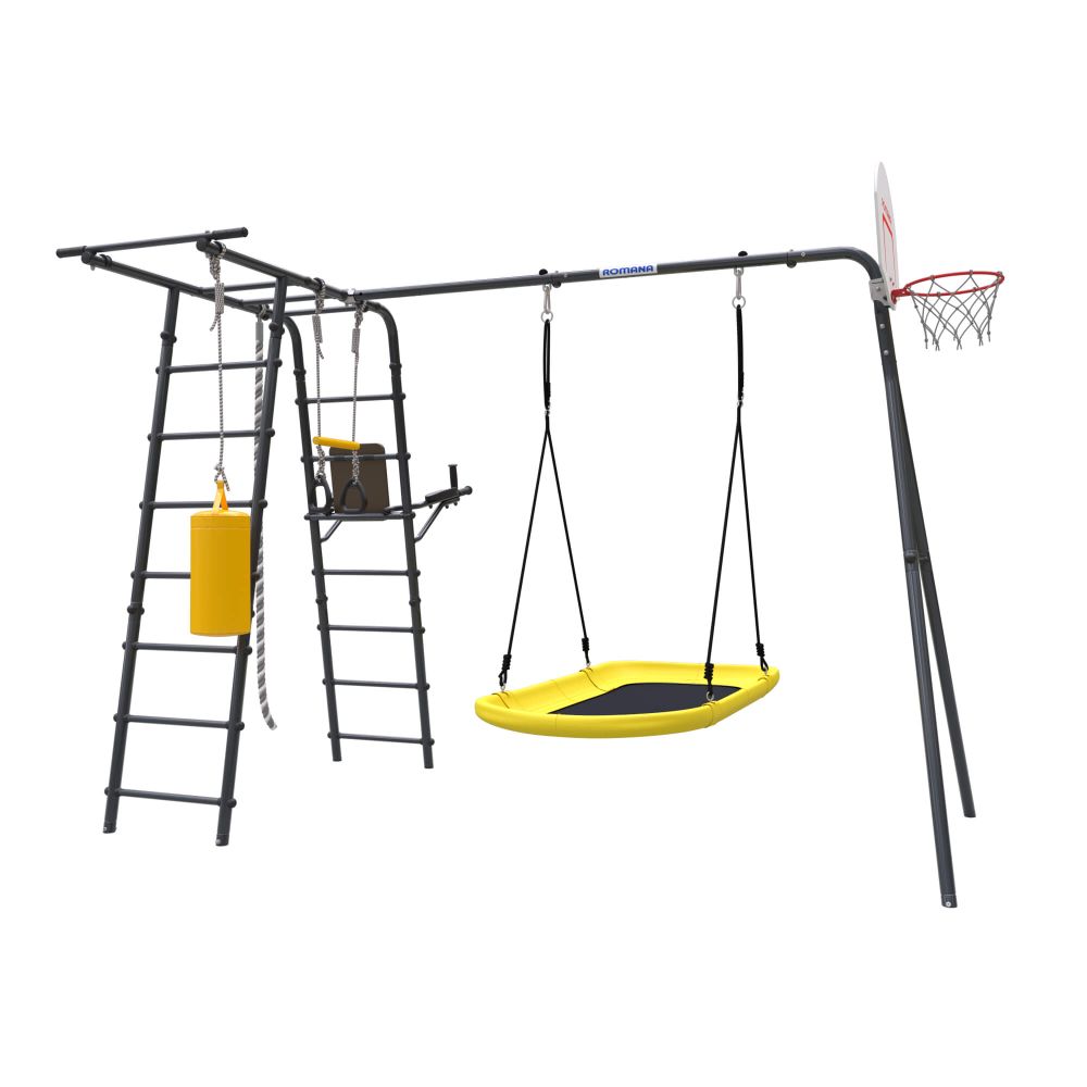 ROMANA Спорт Плюс 2 (антрацит) (с качелями лодка)