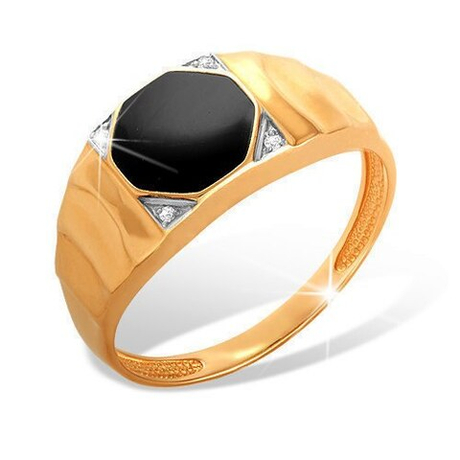 Кольцо из золота с фианитами