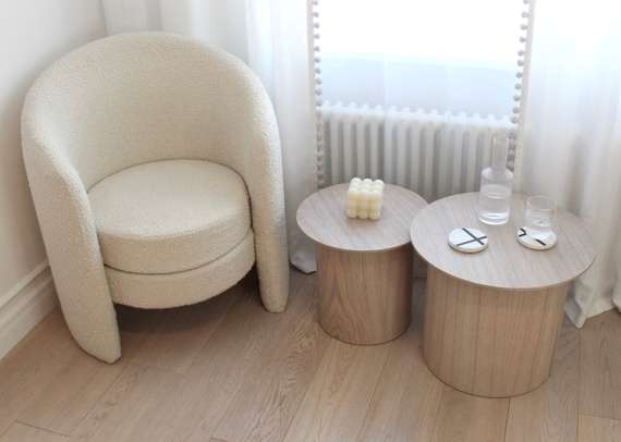 Столик Type D 50 см основание D 39 см (натуральный дуб)