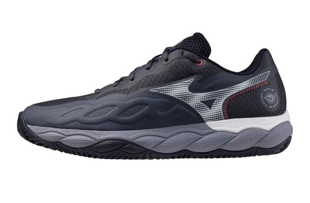 Мужские кроссовки теннисные Mizuno Wave Enforce Court CC - odyssey gray/white/blue granite