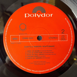 Винтажная виниловая пластинка LP Whitesnake Saints and Sinners (Japan 1982) (No Obi) Rock An' Roll Angels