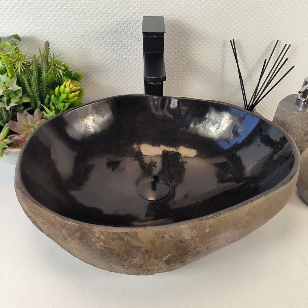 Раковина из речного камня RS-65368 47*38*15 0861
