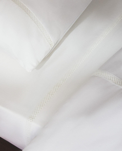 Zara Home - Атласная простыня верхнюю одежду с вышивкой с мережкой, белый, 160x280 см