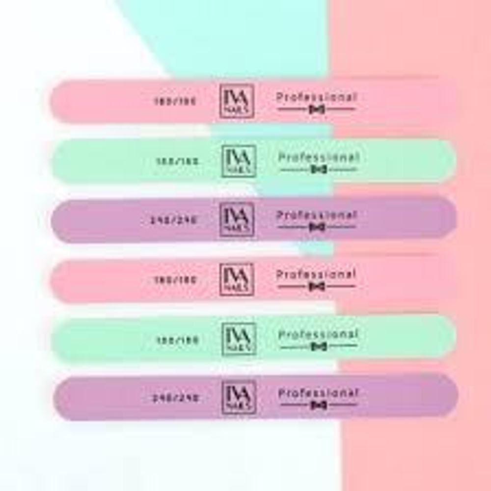 Пилка "Цветная-розовая" 180_180 IVA NAILS