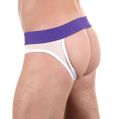 Бежевые мужские трусы-джоки с брендированным поясом (Размер: S) (Цвет: бежевый)