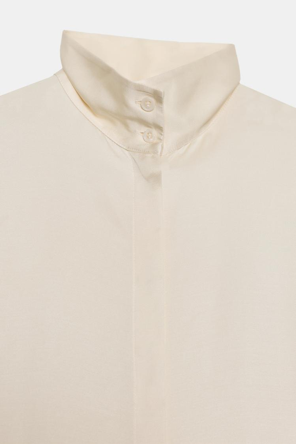 ZARA СВОБОДНАЯ РУБАШКА ИЗ АТЛАСА — ZW COLLECTION, ЭКРЮ