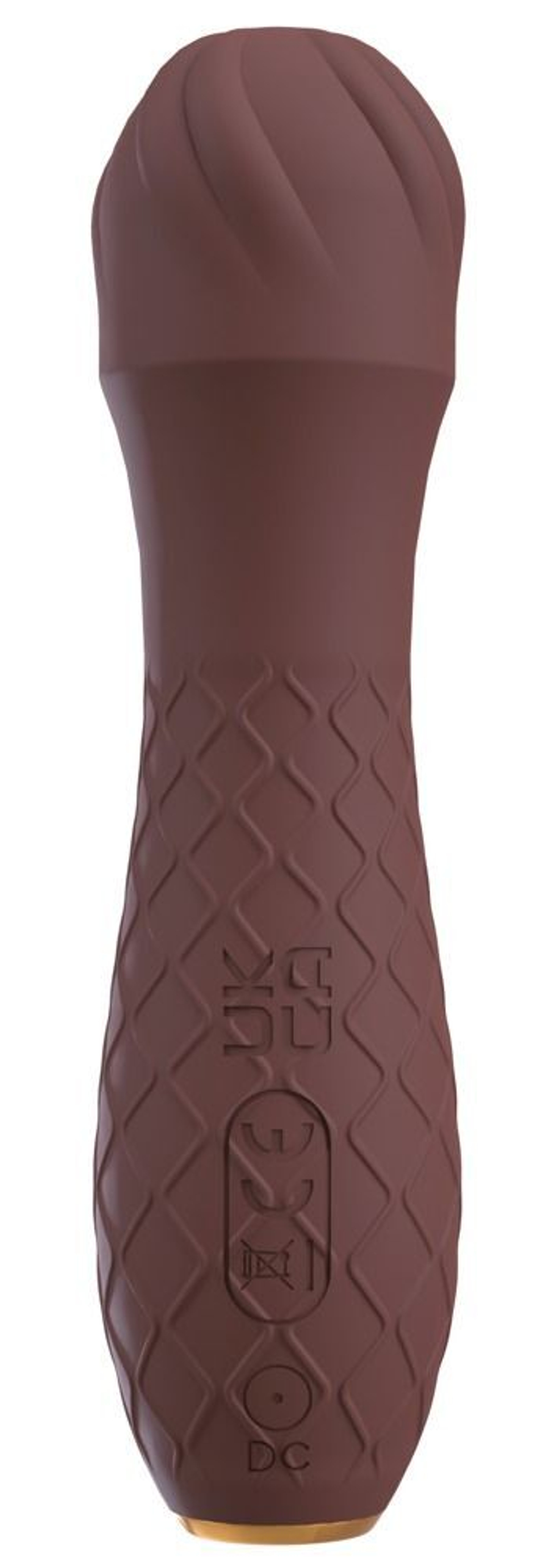 Коричневый вибратор-жезл Hazel 01 - 14 см. (Цвет: коричневый)