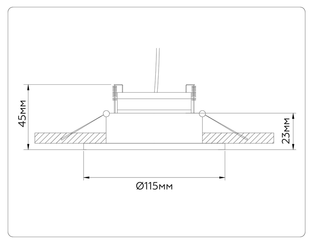Светильник встраиваемый поворотный точечный TN51911 WH белый GX53 max 12W D115*23