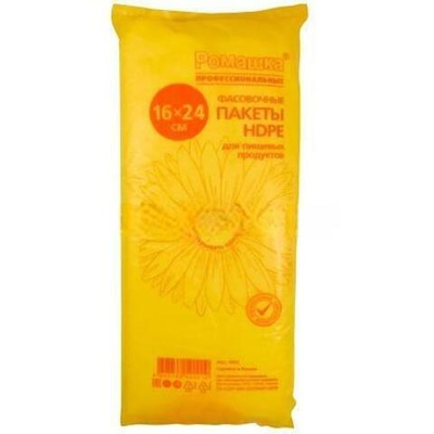 Пакет фасовочный ПНД 16х24 "Ромашка" с фальцами (1/10 упак.) 1502