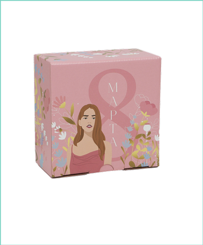 Коробка подарочная "с 8 марта"