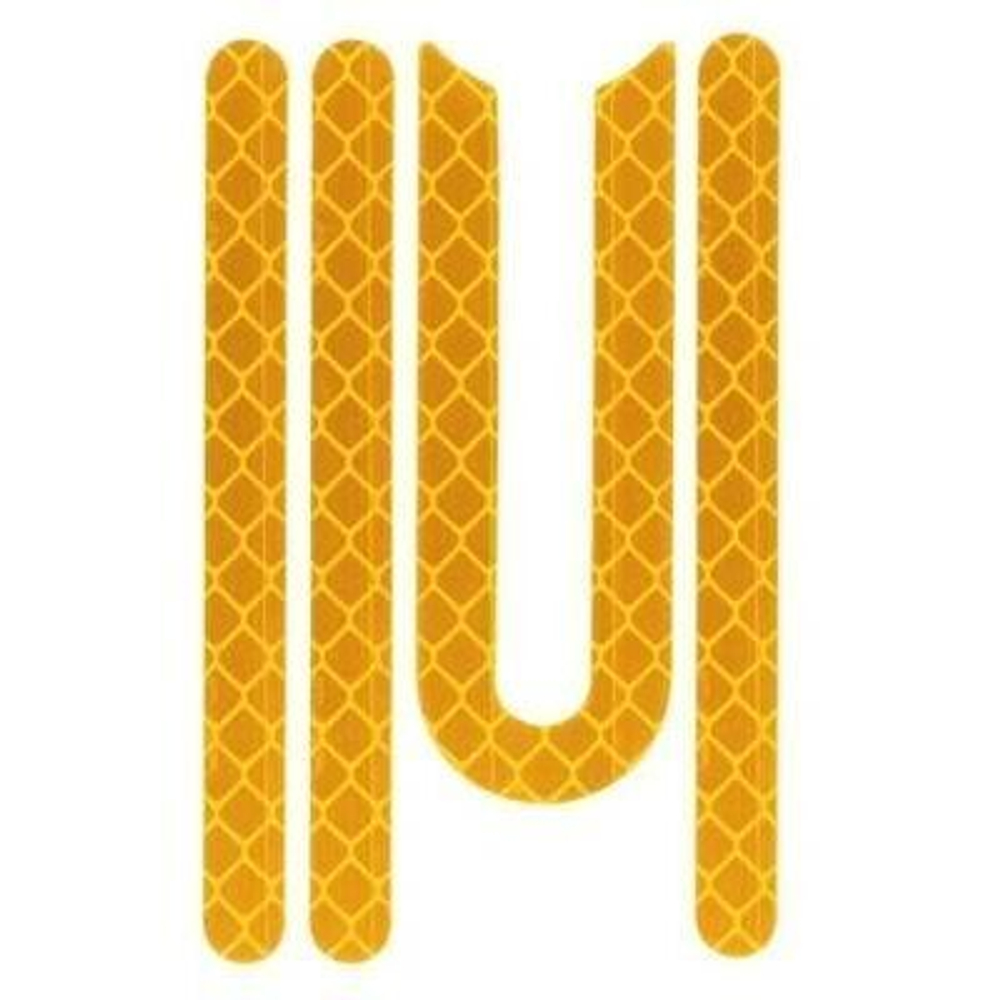 Наклейки желтые светоотражающие для Xiaomi M365, M365 PRO. Комплект из 4х наклеек