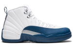 Jordan Air Jordan 12 Retro French Blue high-top retro basketball shoes GS White Blue 2016