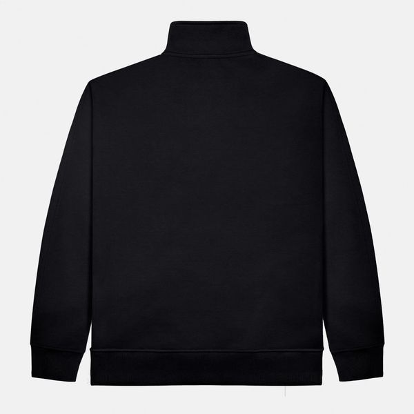 Толстовка с молнией у горла черная - фото 6