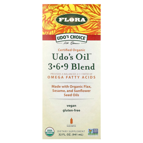 Flora, Udo's Choice, Udo's Oil, смесь 3, 6, 9, 946 мл (32 жидк. унции)