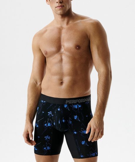 Трусы мужские боксеры (1 шт) удлиненные, Atlantic MH-1207, бамбук, черный