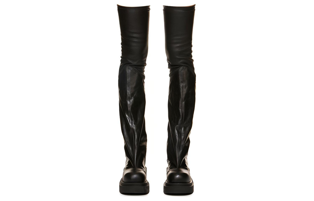 RICK OWENS Bogun 78mm Leather Flared Boots