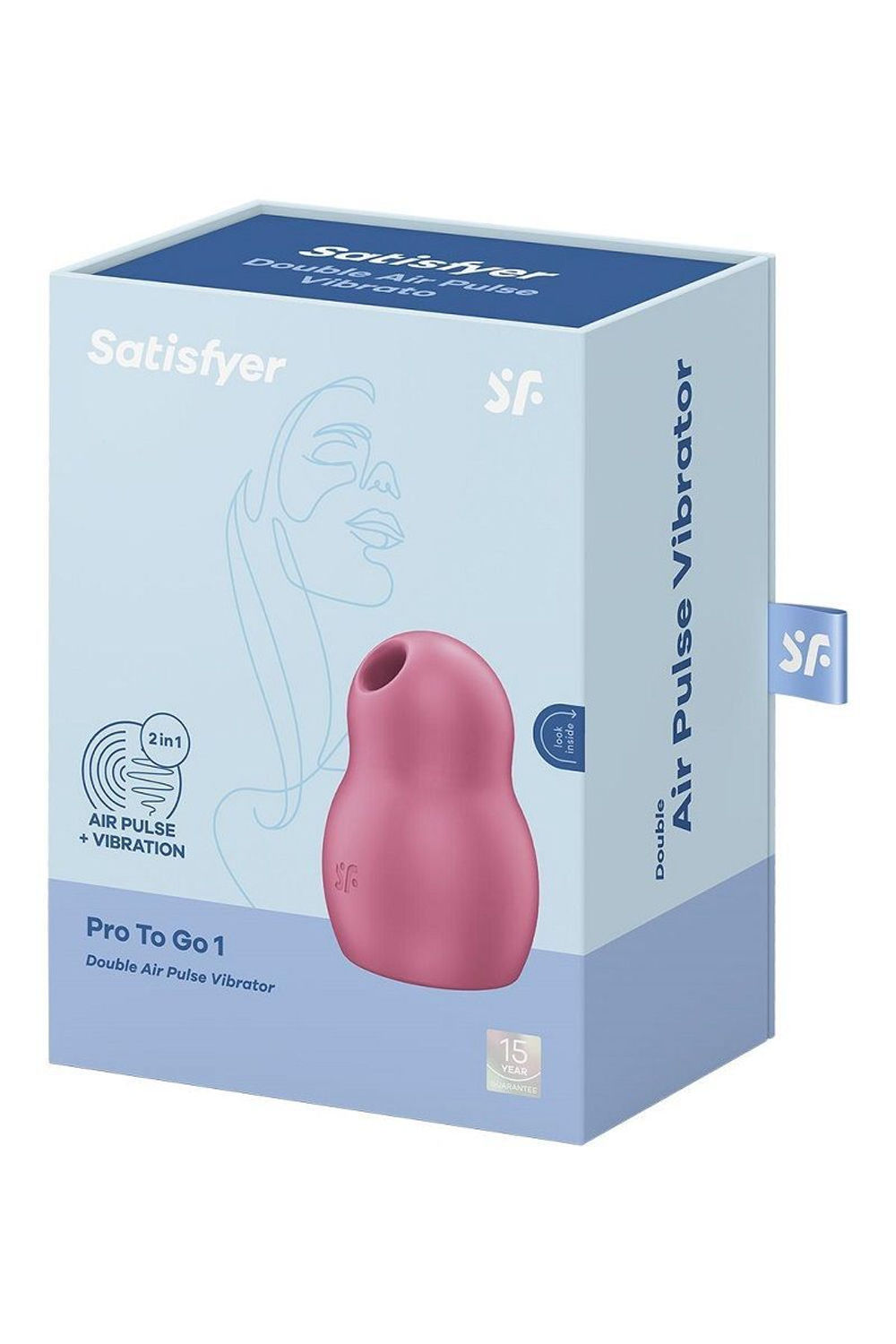 Малиновый вакуумный стимулятор клитора Satisfyer Pro To Go 1