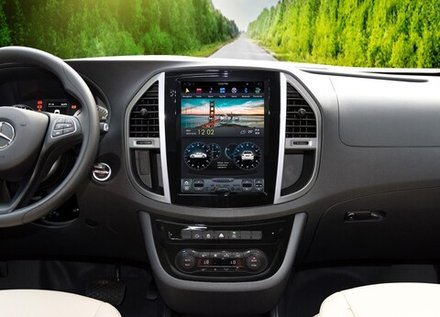 Магнитола для Mercedes-Benz Vito 2014-2023 - Carmedia ZF-1078-Q6 вертикальный экран 10.4" в стиле "Тесла" на Android 11, 8Гб+128Гб, CarPlay, 4G SIM-слот