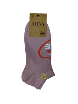 Женские короткие носки с сердечным принтом набор