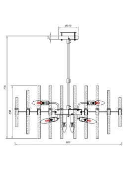 Люстра на штанге ARTE LAMP