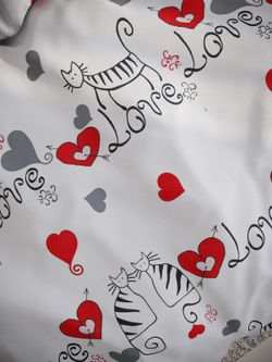 Наволочка комплект 2шт поплин Сказка "Lovecats" 40x60 см на молнии