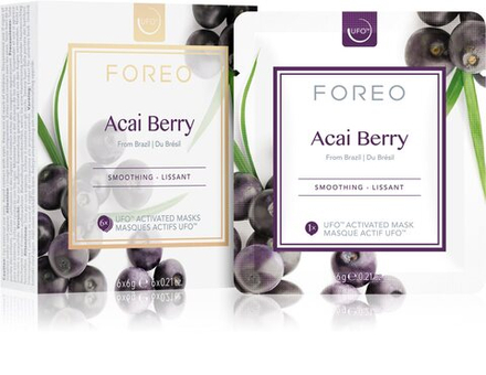 FOREO UFO Acai Berry - разглаживающая маска /  6 x 6  g  / GTIN 7350092139403