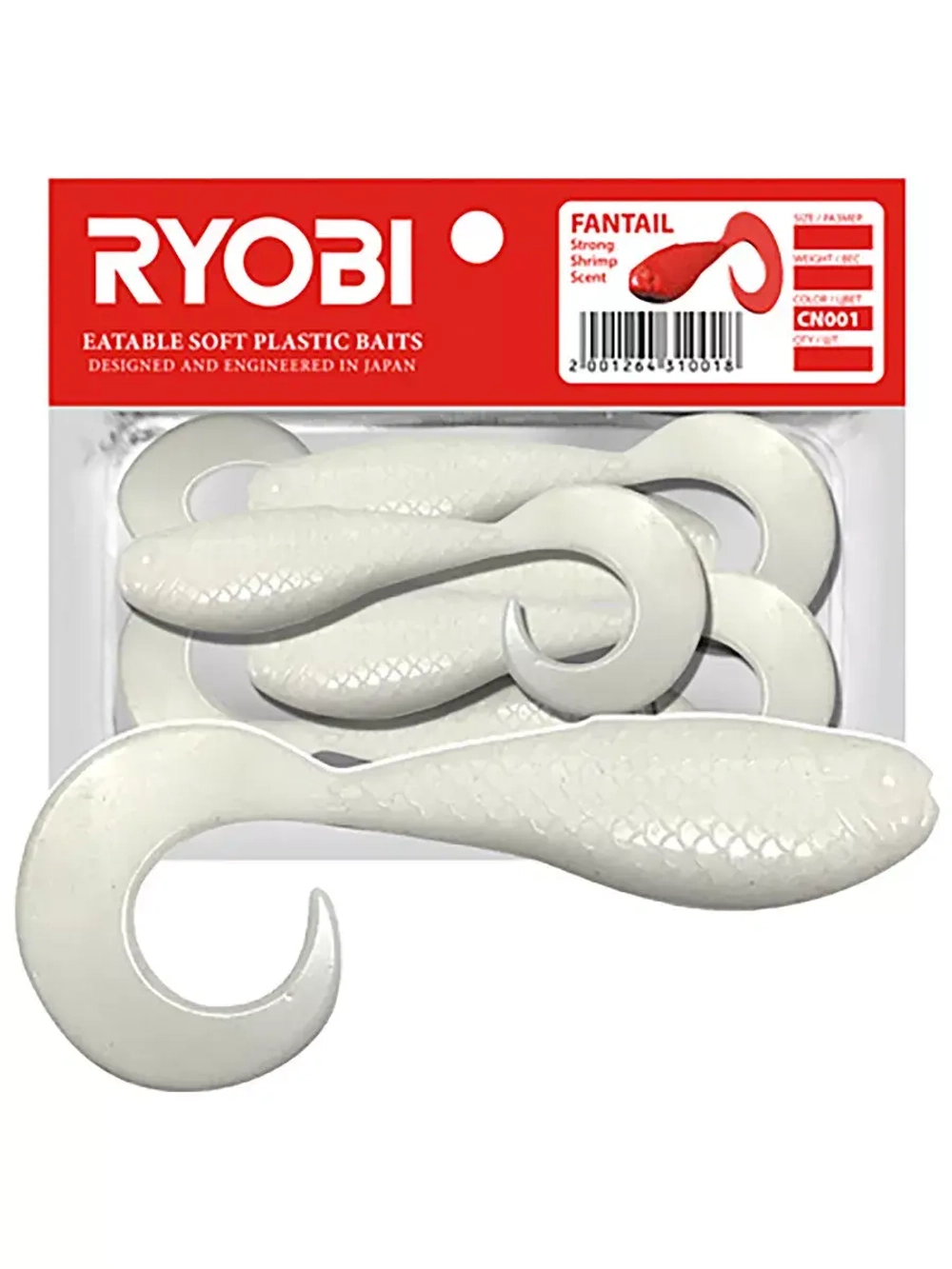 Мягкая силиконовая приманка риппер-твистер Ryobi FANTAIL