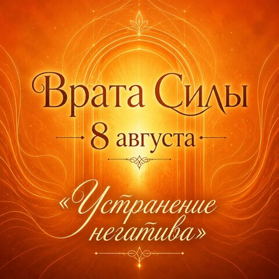 Врата Силы 8 августа: «Устранение негатива».