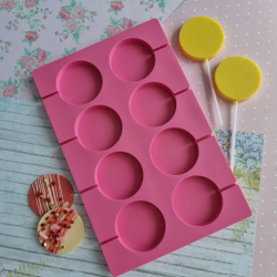 Форма силиконовая  «Леденцы» 8 ячеек (высота 1 см)