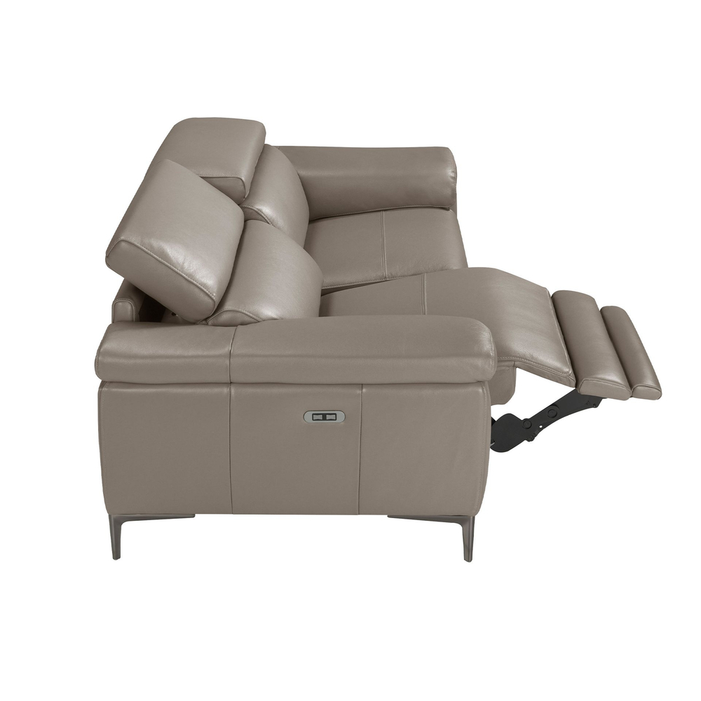 2-х местный диван 6121/5320-2P с обивкой из кожи и механизмом relax