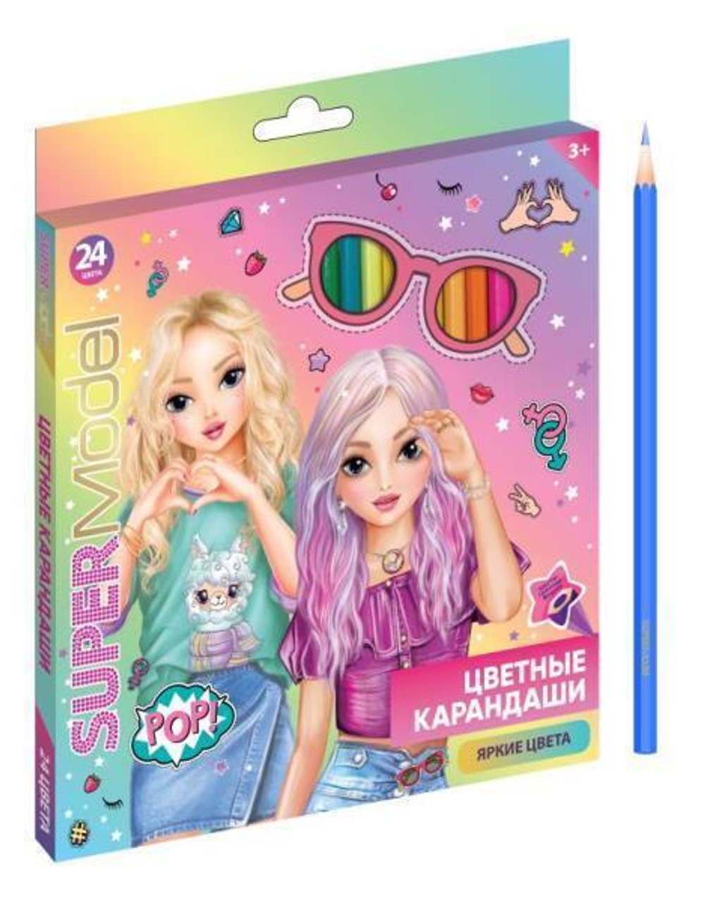 Карандаши 24цв. шестигран. (TIK TOK GIRL)