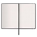 Блокнот в клетку с резинкой А5 (148x218 мм), 80 л., под кожу черный BRAUBERG "Metropolis Special", 111577