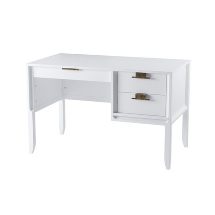 Стол письменный «Бридж» однотумбовый белый лак