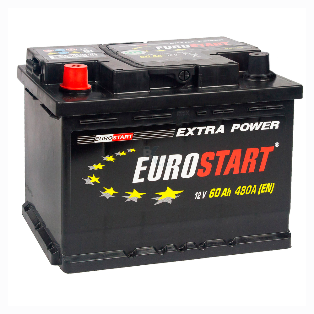 Аккумулятор EUROSTART Extra Power (60Ah, 480A, L+) EU601