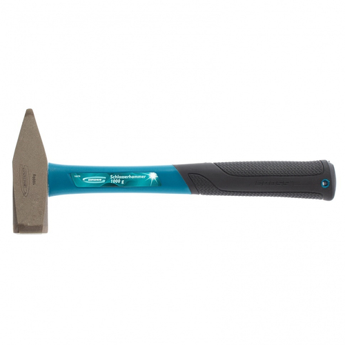Молоток слесарный, 1000 г, квадратный боек, фибергласовая обрезиненная рукоятка Gross