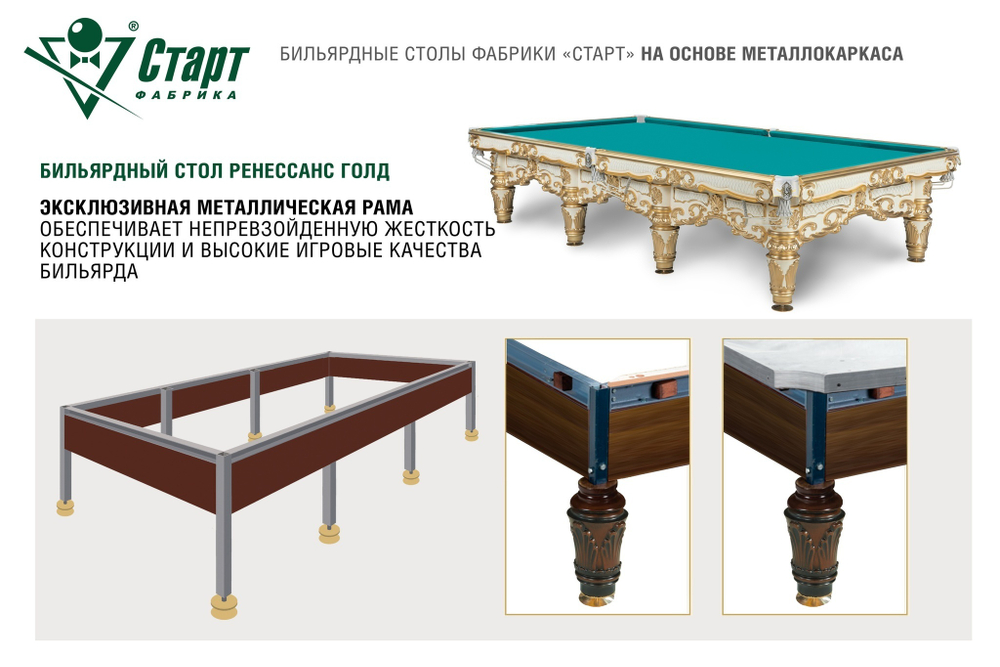 Бильярдный стол Ренессанс Голд