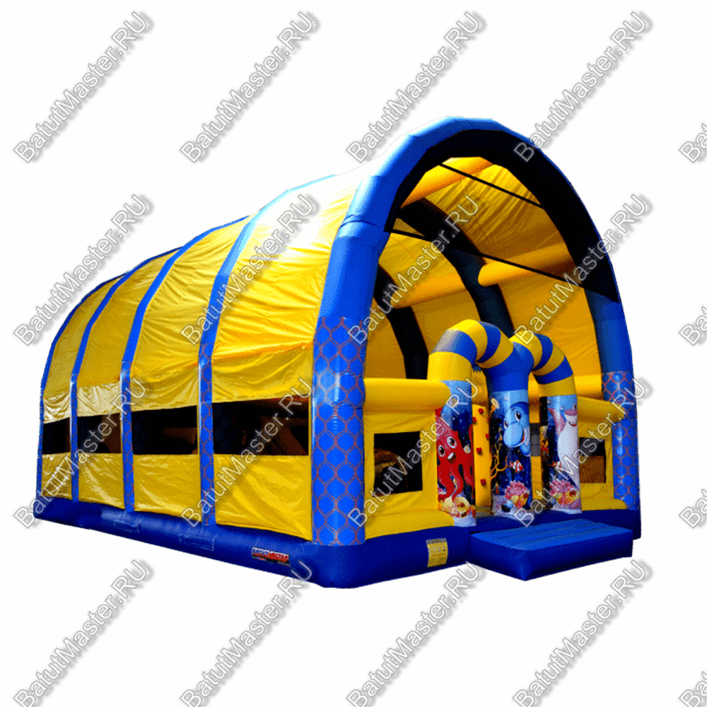 Надувной батут "Морской бриз с крышей"