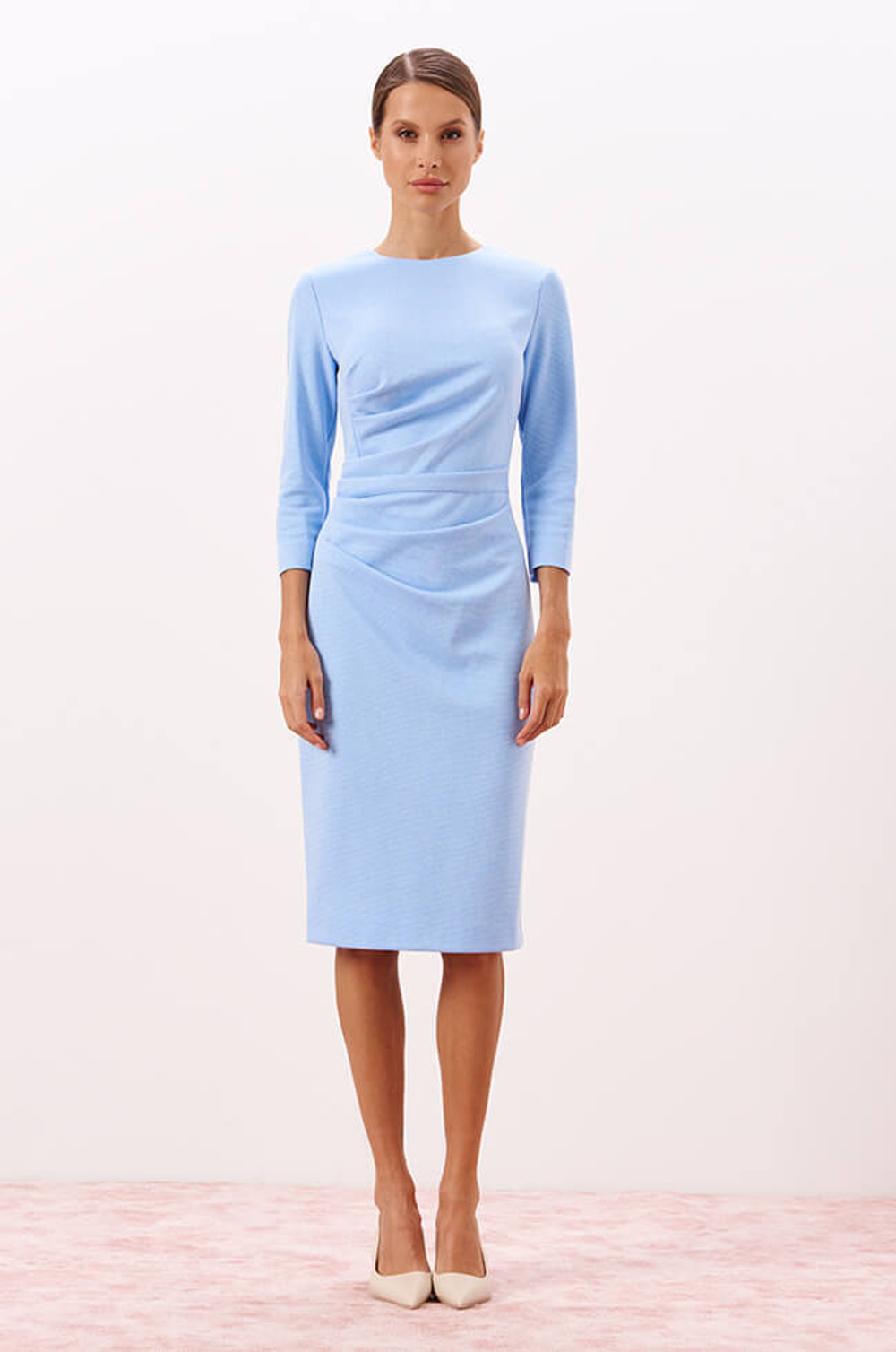 51690 Платье женское (голубой меланж)